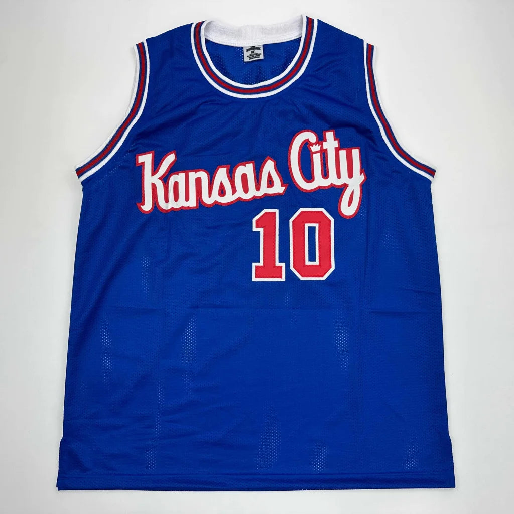 Blue and red sleeveless custom jersey from DeRozan for professional sports collectibles