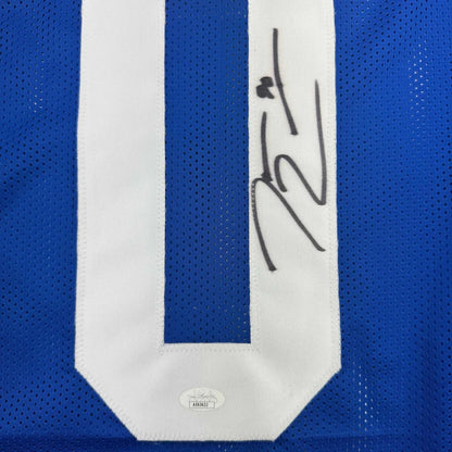 Autographed/Signed DeMarcus Lawrence Seattle Blue Retro Football Jersey Beckett BAS COA
