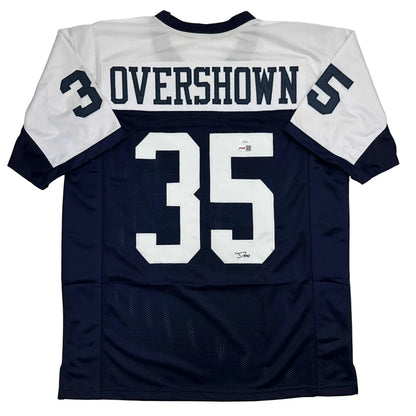 Autographed/Signed DeMarvion Overshown Dallas Thanksgiving Day Football Jersey JSA COA