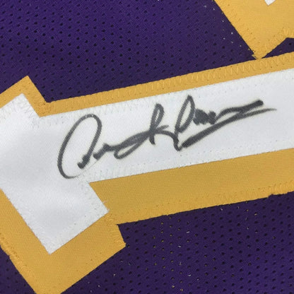 Autographed Dennis Rodman custom purple LA jersey with black ink signature and PSA/DNA COA