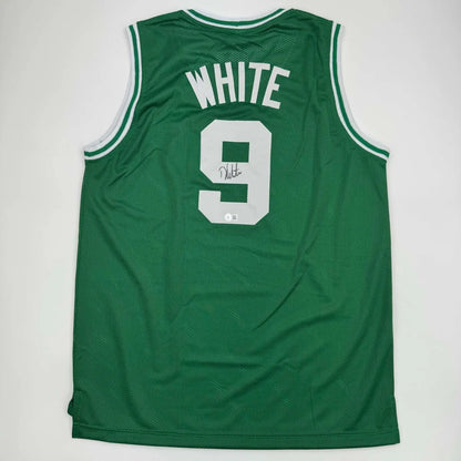 Autographed Derrick White Boston Green Basketball Jersey JSA COA | Hall of Fame Sports Memorabilia | vintageantiquesgifts.com