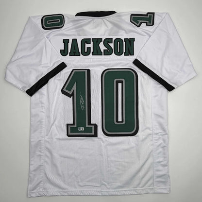 Autographed DeSean Jackson white Philadelphia Eagles custom jersey, number 10