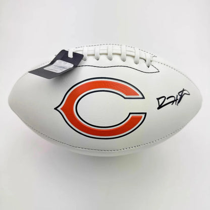 Autographed Devin Hester Chicago Bears white logo football with JSA COA