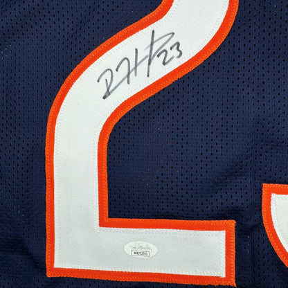 Autographed Devin Hester Chicago Blue Stat Football Jersey JSA COA | Authenticated Signed Sports Jersey | vintageantiquesgifts.com