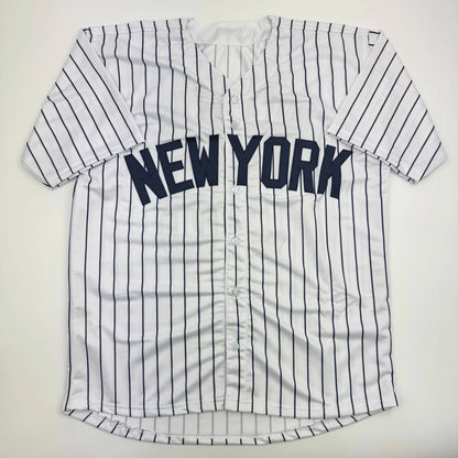 Autographed Devin Williams New York Pinstripe Baseball Jersey JSA COA | Authenticated Signed Sports Jersey | vintageantiquesgifts.com