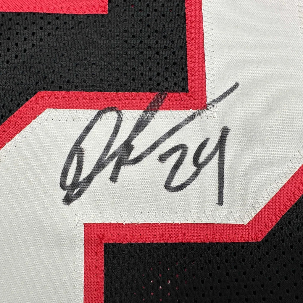 Autographed Devonta Freeman Atlanta Retro Black Football Jersey Beckett BAS COA | Authenticated Signed Sports Jersey | vintageantiquesgifts.com