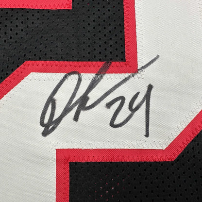 Autographed Devonta Freeman Atlanta Retro Black Football Jersey Beckett BAS COA | Authenticated Signed Sports Jersey | vintageantiquesgifts.com