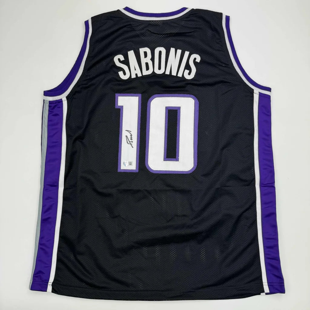Autographed Domantas Sabonis Sacramento Black Basketball Jersey Beckett BAS COA | Hall of Fame Sports Memorabilia | vintageantiquesgifts.com