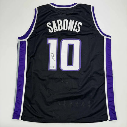 Autographed Domantas Sabonis Sacramento Black Basketball Jersey Beckett BAS COA | Hall of Fame Sports Memorabilia | vintageantiquesgifts.com