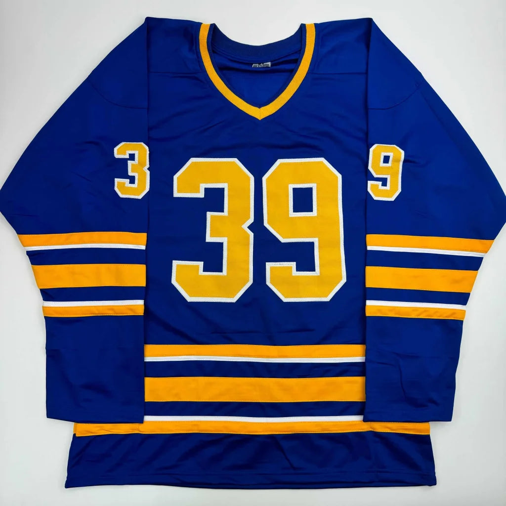 Autographed Dominik Hasek Buffalo Blue Hockey Jersey Beckett BAS COA | Authenticated Signed Sports Jersey | vintageantiquesgifts.com