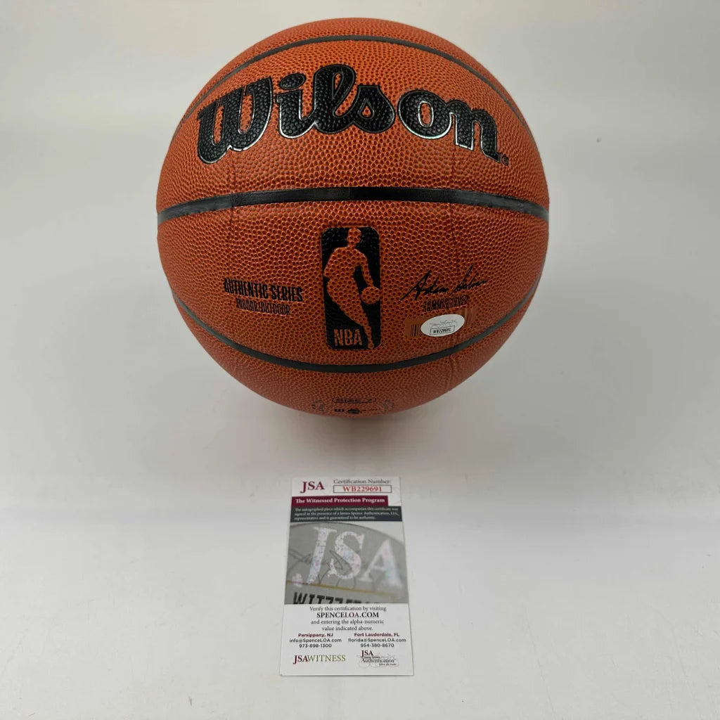 Autographed Dominique Wilkins Atlanta Hawks Full Size Wilson Basketball JSA COA | Certified Authentic Signed Memorabilia | vintageantiquesgifts.com