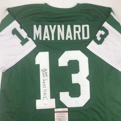 Green professional sports jersey with Maynard 13 autograph custom jersey collectible