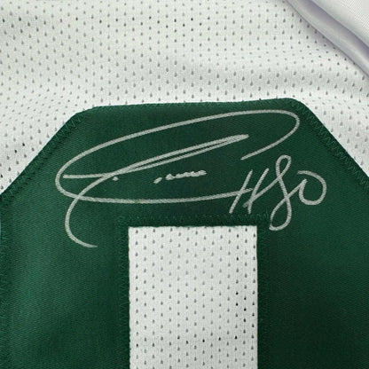 Autographed/Signed Donald Driver Green Bay White Football Jersey JSA COA