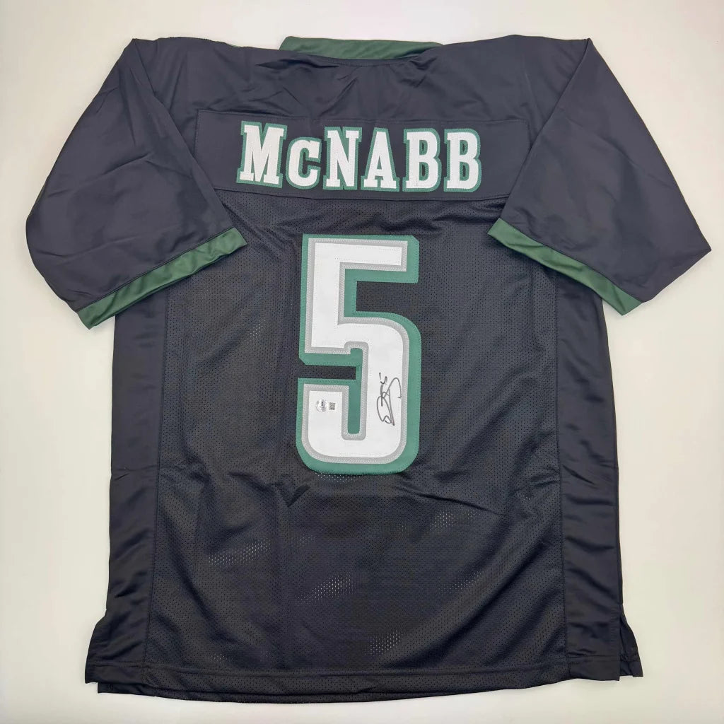 Autographed Donovan McNabb Philadelphia Black Football Jersey JSA COA | Hall of Fame Sports Memorabilia | vintageantiquesgifts.com