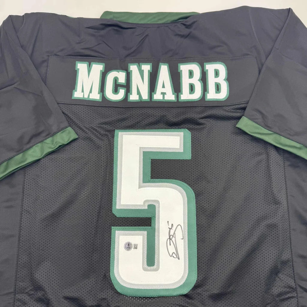 Autographed Donovan McNabb Philadelphia Black Football Jersey JSA COA | Certified Authentic Signed Memorabilia | vintageantiquesgifts.com