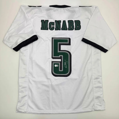 Autographed Donovan McNabb Philadelphia White Football Jersey JSA COA | Hall of Fame Sports Memorabilia | vintageantiquesgifts.com