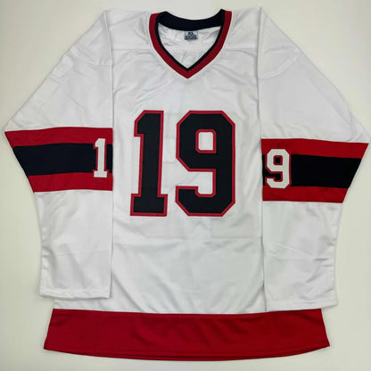 Autographed Drake Batherson Ottawa white custom jersey, number 19, professional sports league