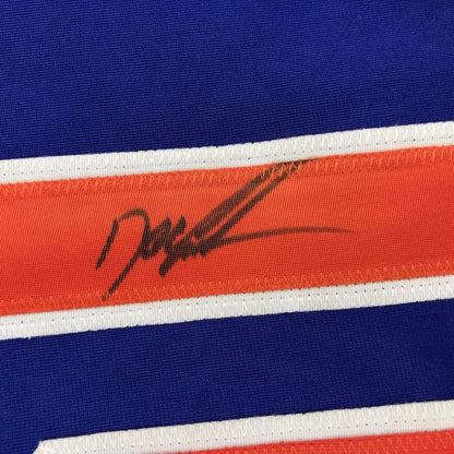 Autographed Dwight Gooden custom jersey with black ink signature on orange stripe
