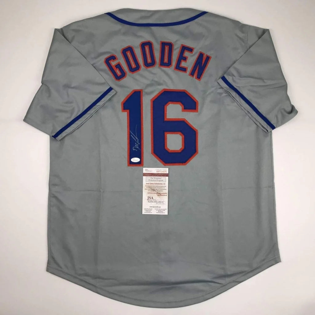 Autographed Dwight Doc Gooden New York Grey Baseball Jersey JSA COA | Hall of Fame Sports Memorabilia | vintageantiquesgifts.com