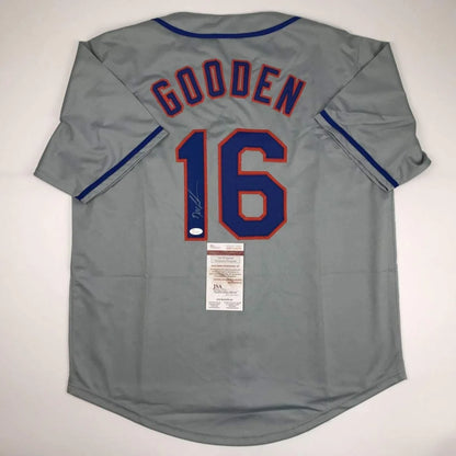 Autographed Dwight Doc Gooden New York Grey Baseball Jersey JSA COA | Hall of Fame Sports Memorabilia | vintageantiquesgifts.com