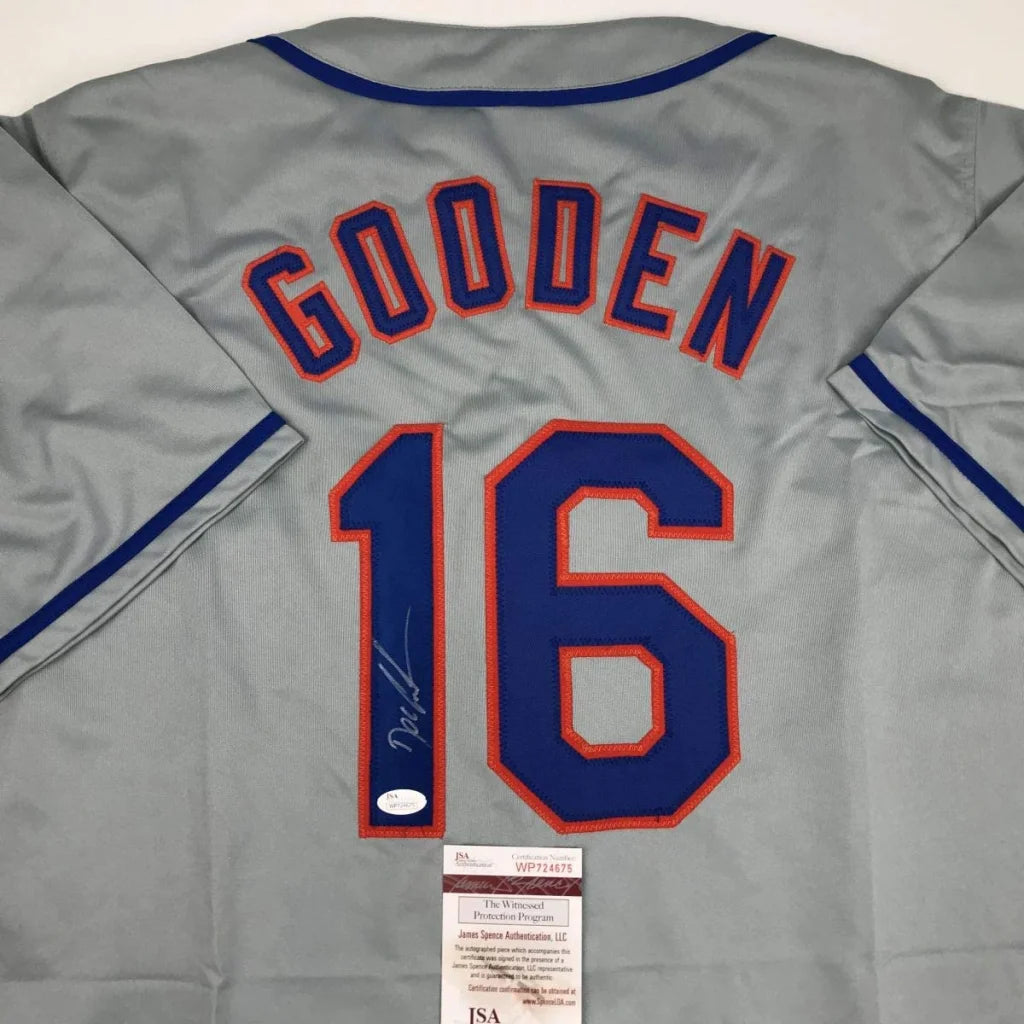 Autographed Dwight Doc Gooden New York Grey Baseball Jersey JSA COA | Certified Authentic Signed Memorabilia | vintageantiquesgifts.com