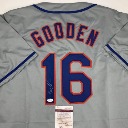 Autographed Dwight Doc Gooden New York Grey Baseball Jersey JSA COA | Certified Authentic Signed Memorabilia | vintageantiquesgifts.com