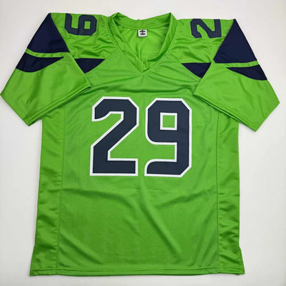 Autographed Earl Thomas III Seattle Seahawks green custom jersey #29