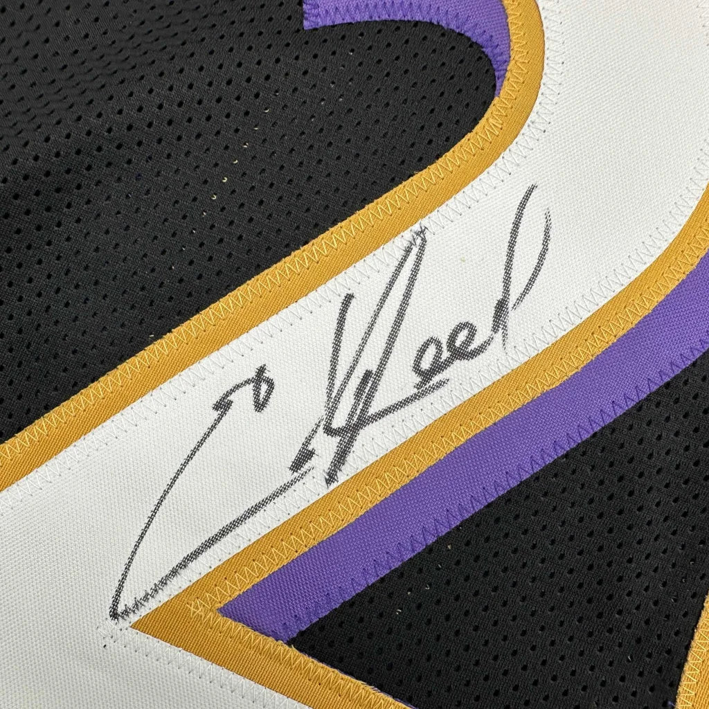Autographed Ed Reed Baltimore Black Football Jersey Beckett BAS COA | Authenticated Signed Sports Jersey | vintageantiquesgifts.com