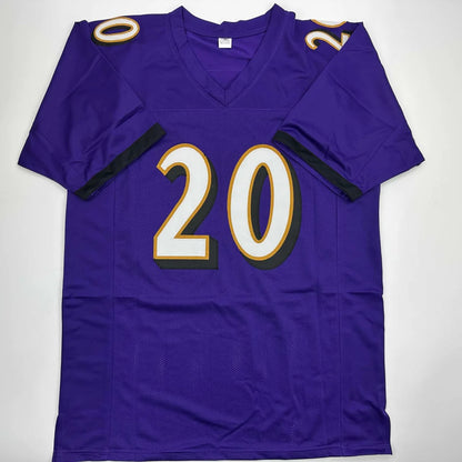 Autographed Ed Reed Baltimore Purple Football Jersey Beckett BAS COA | Authenticated Signed Sports Jersey | vintageantiquesgifts.com