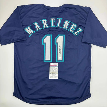Navy blue MARTINEZ sports league jersey with 11 for professional sports fans