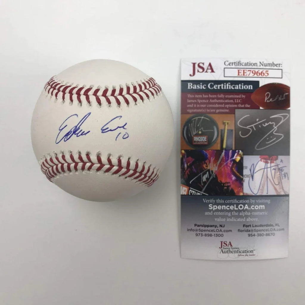 Autographed Edwin Encarnacion Yankees Rawlings Official Major League Baseball ROML JSA COA | Hall of Fame Sports Memorabilia | vintageantiquesgifts.com