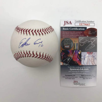 Autographed Edwin Encarnacion Yankees Rawlings Official Major League Baseball ROML JSA COA | Hall of Fame Sports Memorabilia | vintageantiquesgifts.com