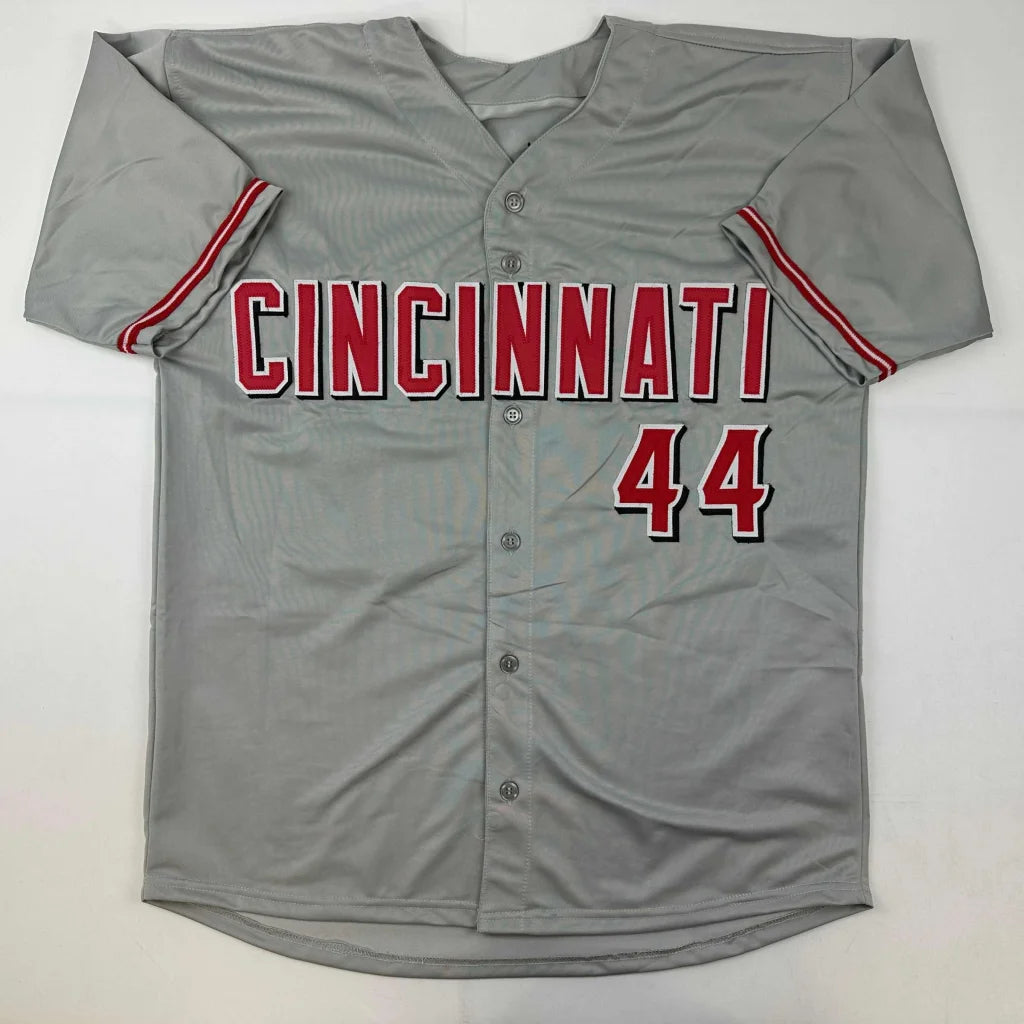 Autographed Elly De La Cruz Cincinnati gray custom jersey number 44