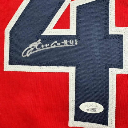 Autographed Emmanuel Clase Cleveland Red Baseball Jersey JSA COA | Authenticated Signed Sports Jersey | vintageantiquesgifts.com