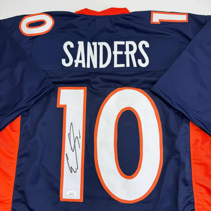 Authentic Sanders 10 custom jersey from Professional Sports League with autograph on number 1