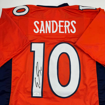 Autographed orange custom jersey with Sanders 10 from a professional sports league
