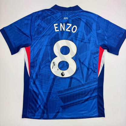 Autographed Enzo Fernandez Chelsea FC Blue Soccer Futbol Jersey Beckett BAS COA | Hall of Fame Sports Memorabilia | vintageantiquesgifts.com