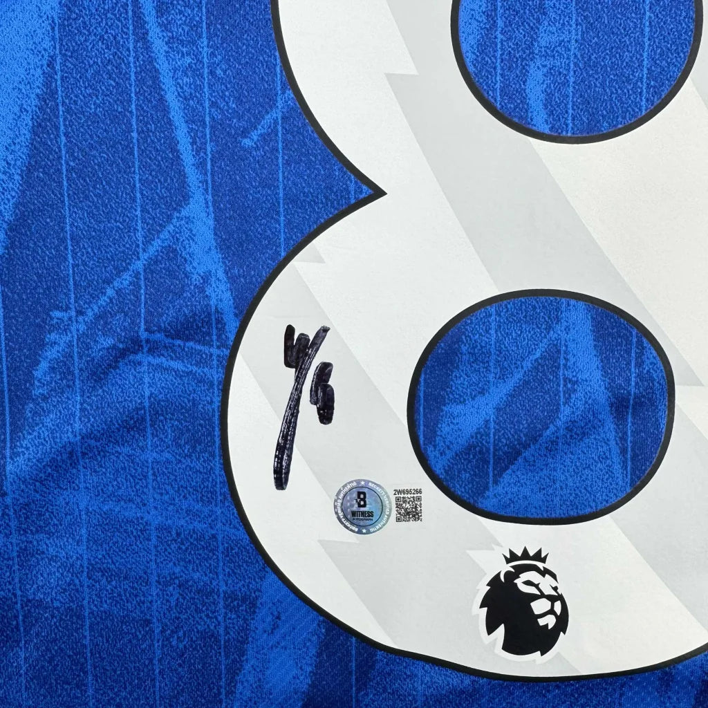 Autographed Enzo Fernandez Chelsea FC Blue Soccer Futbol Jersey Beckett BAS COA | Authenticated Signed Sports Jersey | vintageantiquesgifts.com