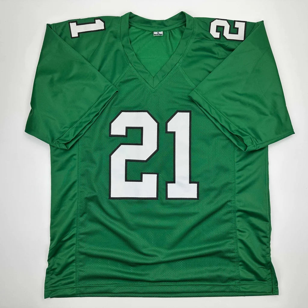 Autographed Eric Allen Philadelphia Kelly Green Football Jersey Beckett BAS COA | Authenticated Signed Sports Jersey | vintageantiquesgifts.com