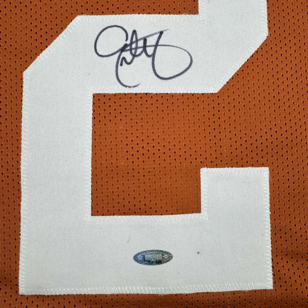Autographed Eric Metcalf Texas Orange College Football Jersey Beckett BAS COA | Authenticated Signed Sports Jersey | vintageantiquesgifts.com