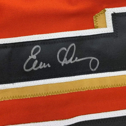 Autographed Evan Longoria custom jersey in San Francisco orange with black stripes and silver signature, JSA COA