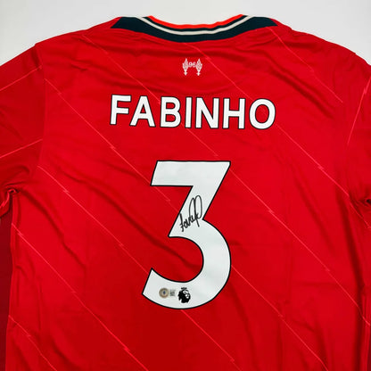 Red Liverpool FC Fabinho custom jersey with autograph for professional sports fans