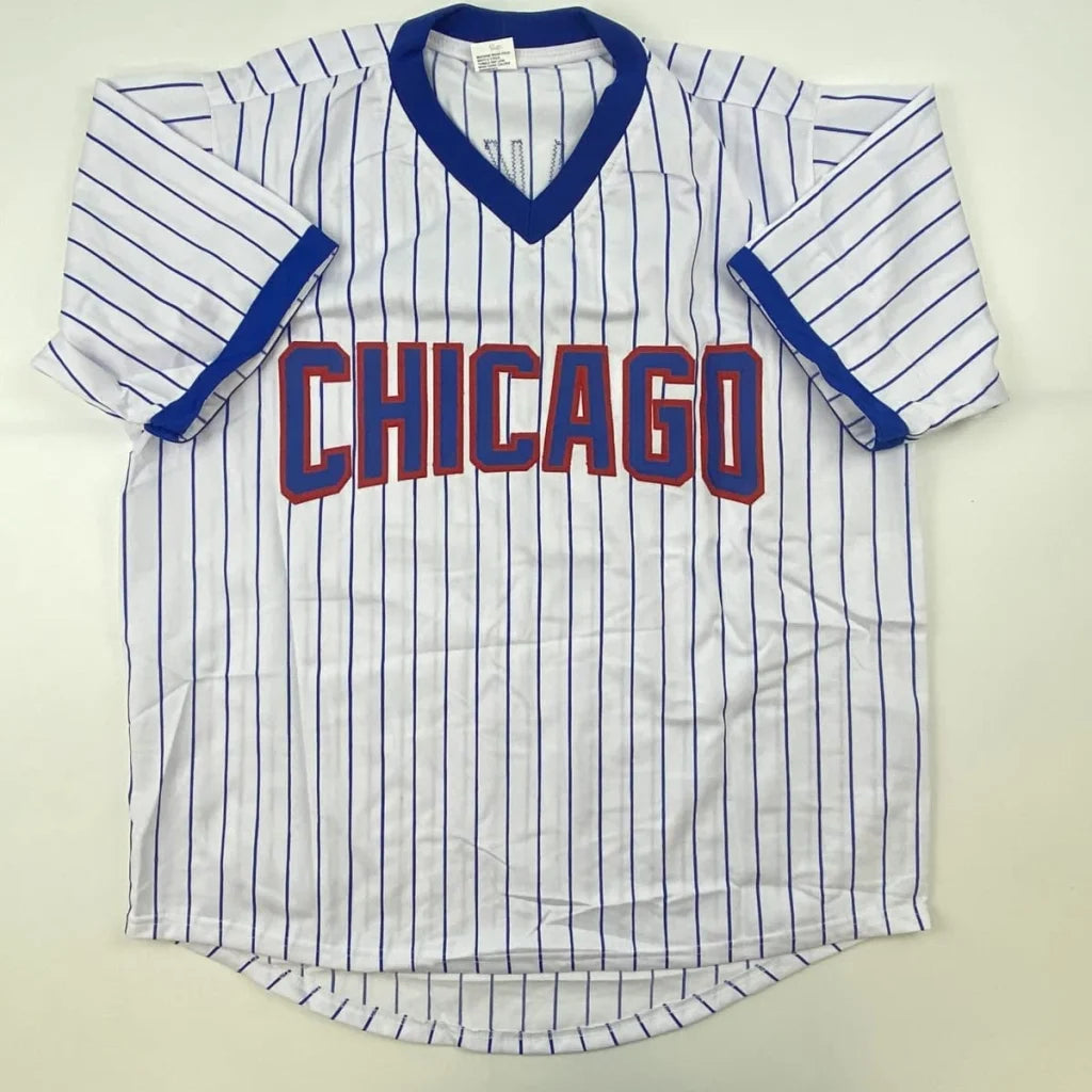 Autographed Fergie Jenkins HOF Chicago pinstripe custom jersey
