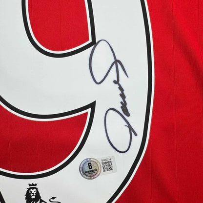 Autographed Fernando Torres Liverpool Red Soccer Jersey Beckett BAS COA | Authenticated Signed Sports Jersey | vintageantiquesgifts.com