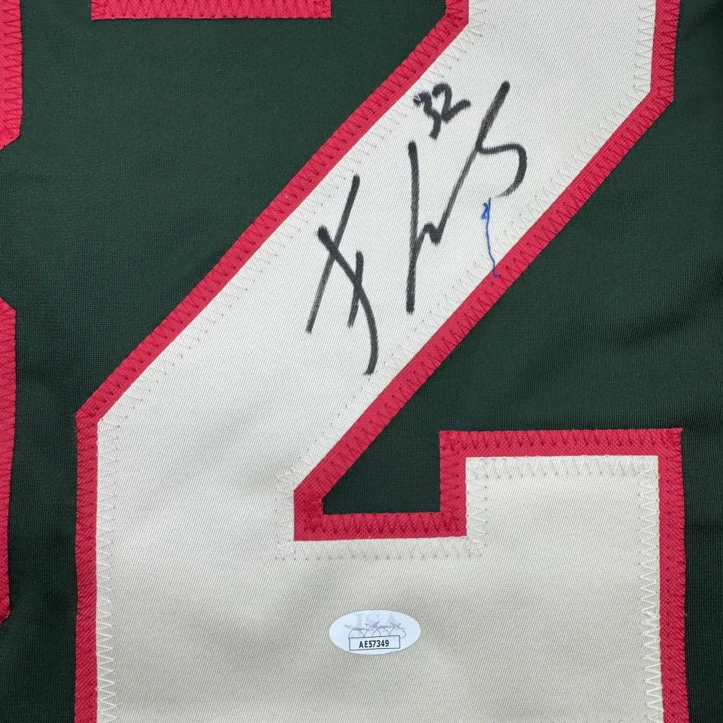 Autographed Filip Gustavsson Minnesota Green Hockey Jersey JSA COA | Authenticated Signed Sports Jersey | vintageantiquesgifts.com