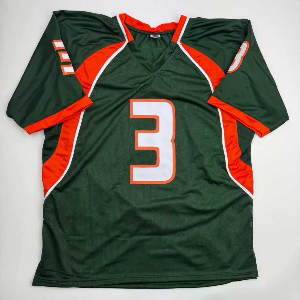 Autographed Frank Gore Miami Green Football Jersey JSA COA | Authenticated Signed Sports Jersey | vintageantiquesgifts.com