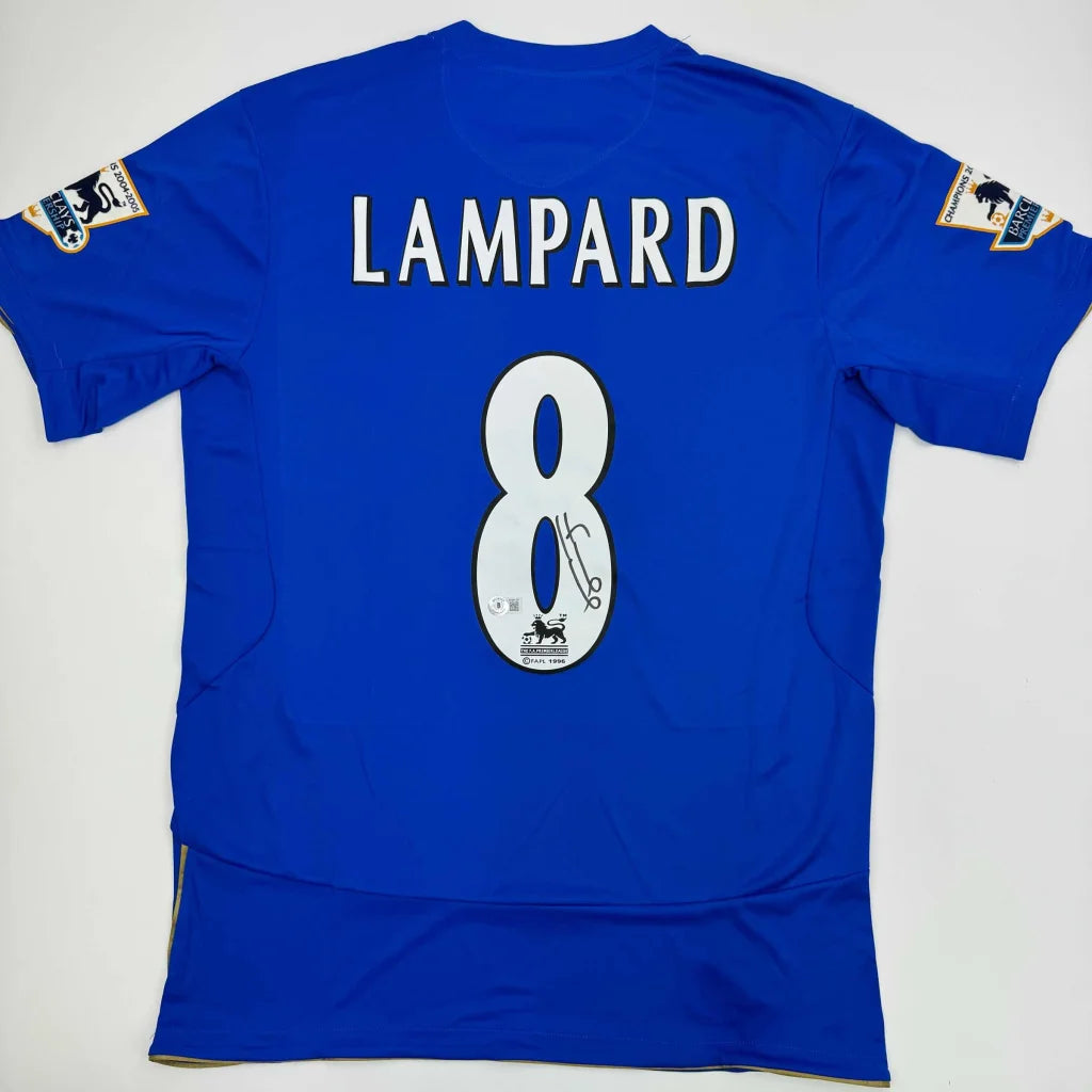 Autographed Frank Lampard Chelsea FC royal blue jersey with number 8