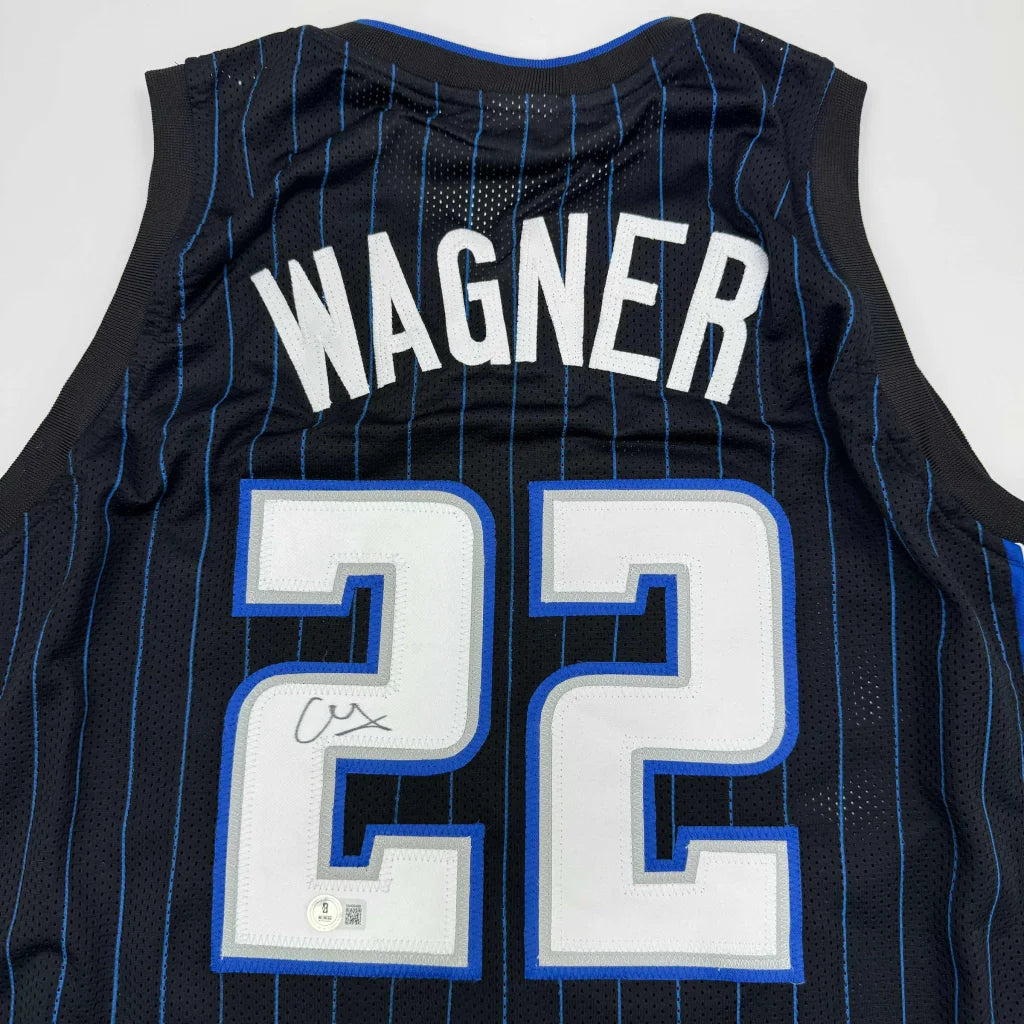 Autographed Franz Wagner Orlando Black Basketball Jersey Beckett BAS COA | Certified Authentic Signed Memorabilia | vintageantiquesgifts.com