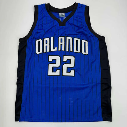 Blue and black sleeveless custom jersey from Wagner 22 autographed professional sports collectible