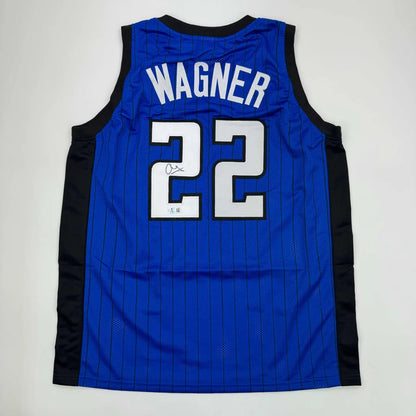 Blue and black custom jersey with WAGNER 22 for professional sports collectibles